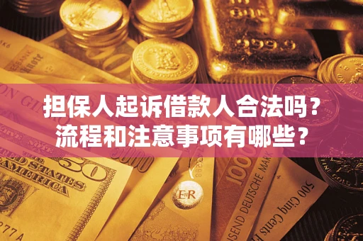 武汉担保人起诉借款人合法吗？流程和注意事项有哪些？