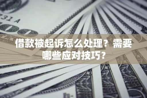 武汉借款被起诉怎么处理？需要哪些应对技巧？